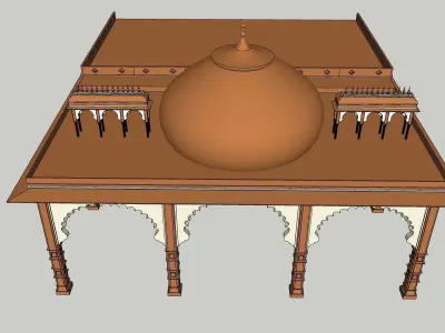 indian jodhpuri stone arch 3d modal 3D model