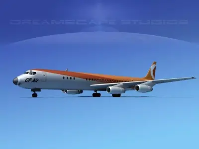 Douglas DC-8-63 Canadian Pacific 3D model