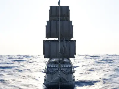 Pirates of the Caribbean game ship model 3D model 3D model