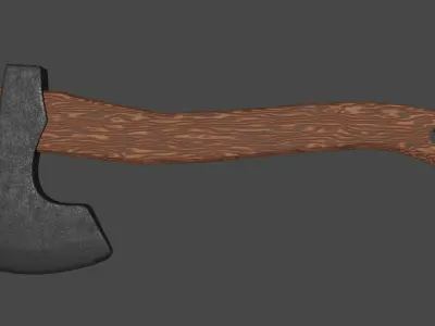 Axe 3d model Low-poly Free 3D model