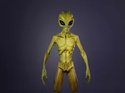 Alien monster Low-poly 3D model get