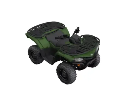 High Performance Off Road ATV Quad Bike Racing Vehicle 3D model