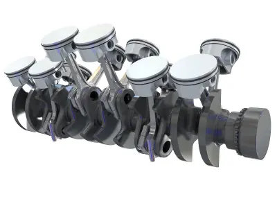 V12 Engine Cylinders 3D model