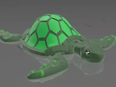turtle articulated 3D print model