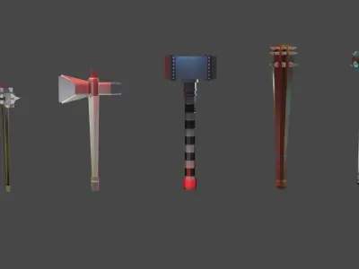 Ancient Melee Free low-poly 3D model