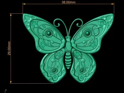  3D butterfly model 3D print model