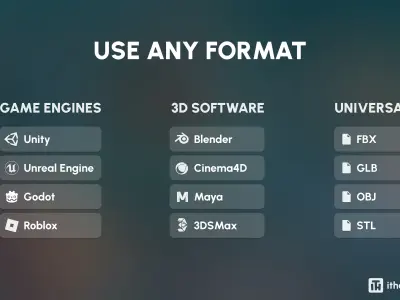 Horror Mansion Low-poly 3D model
