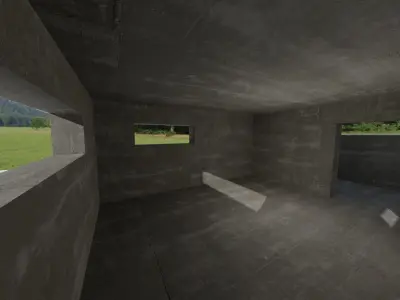 WW2 Bunker Low-poly 3D model