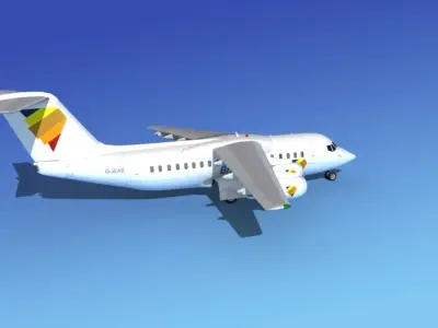 BAe 146-200 British European 3D model