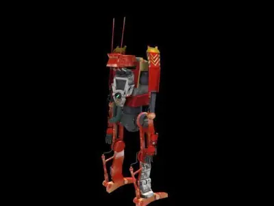 battle droid update d-05 Low-poly 3D model