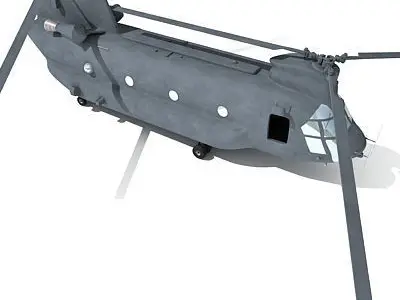 Military Chinook Helicopter 3D model