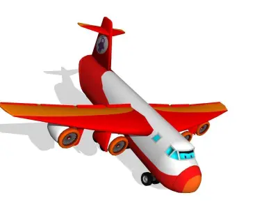 Cargo Plane Low-poly 3D model