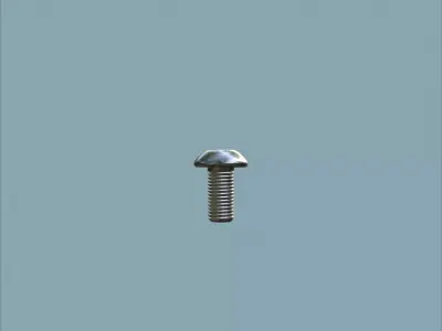Steel Stained M4 Bolt Allen Dome 3D model