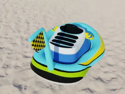 Jet Ski Inflatable Toy Low-poly 3D model