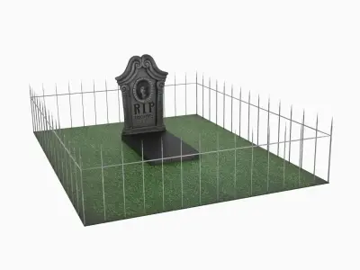 Grave Low-poly 3D model