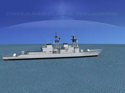 Spruance Class DD987 USS OBannon 3D model