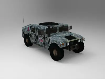Hummer HMMWV Free low-poly 3D model