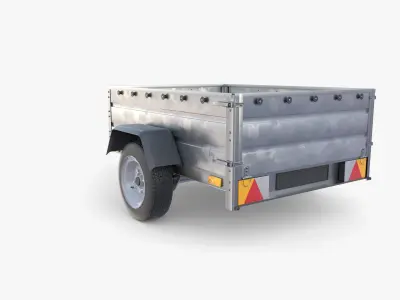 Cargo Trailer v3 Low-poly 3D model