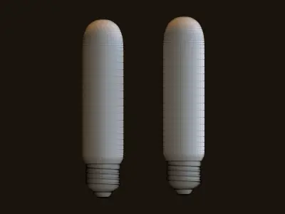 Tubilar light bulb 3D model