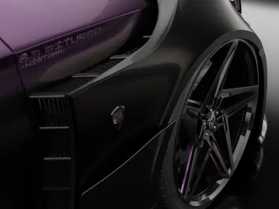 Mercede-Benz C63 Amg custom bodykit by NISTARR 3D model