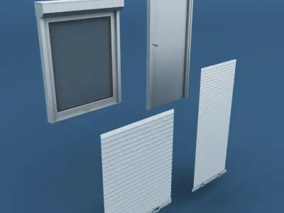 Container shipping house 3D model