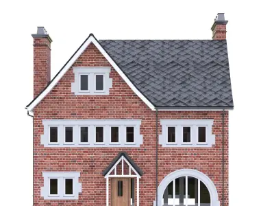 English Brick House 25 Low-poly 3D model