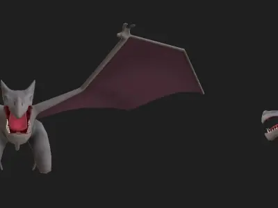 Aerodactyl dragon Low-poly 3D model