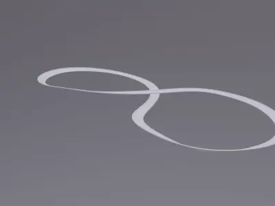 Acrobatic track Low-poly 3D model