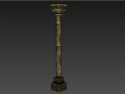 Column stone Low-poly 3D model