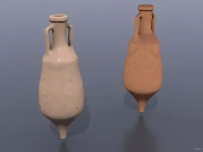 Dressel-6A type Amphora Low-poly 3D model