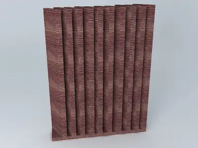 Wooden multiple panel beam Free 3D model