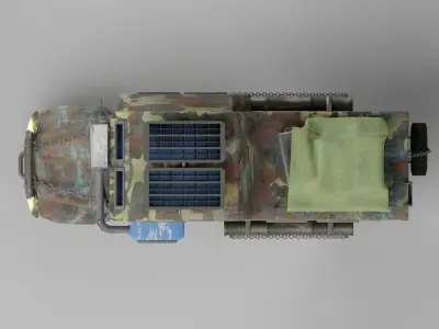 House on wheels - old ZIL 3D model