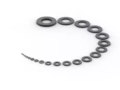 Washer ISO 7089 DIN 125 3D model