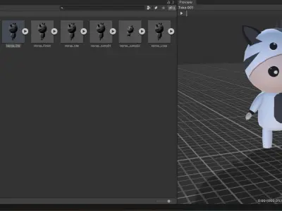 Chibi Horse Animated For Games Free low-poly 3D model