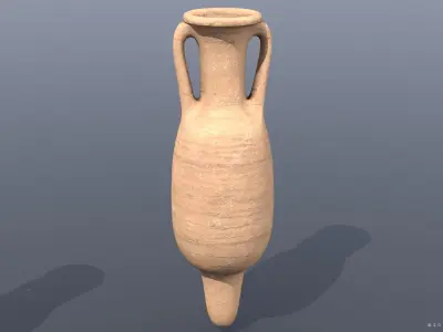 Dressel-14 type Amphora Low-poly 3D model