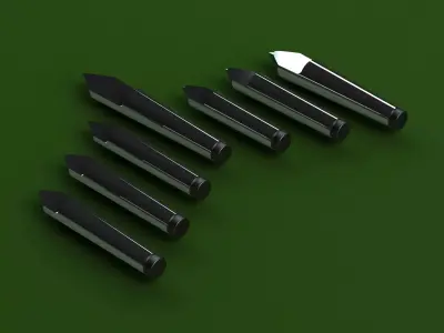 Half Dead Center MT3 4 Lathe Centre Set 3D model