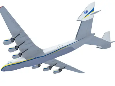 Antonov An-225 Mriya Aerial Scene 3D model