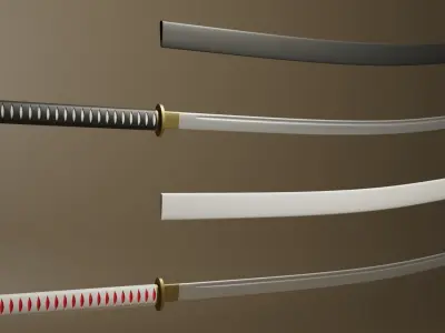 Katana Japanese Sword  3D model