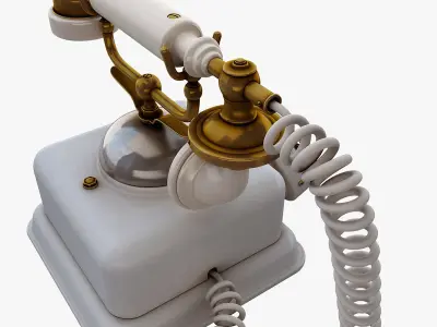 Vintage Rotary Phone 3D model
