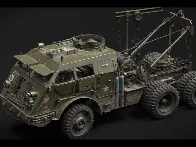 M25M26 Tank Transporter - Dragon Wagon Low-poly 3D model