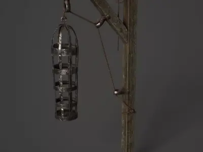 Gibbet Cage Low-poly 3D model