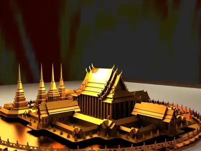 Chinese ancient temple  3D model