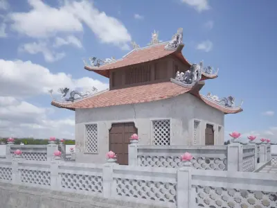 The North Gate Thang Long Hanoi Citadel 3D model