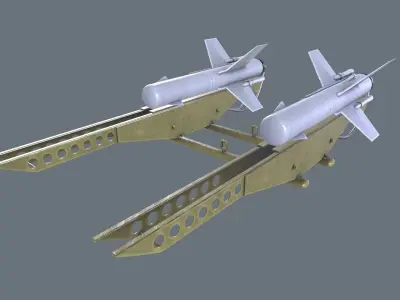 2k8 Falanga Rocket Launcher Low-poly 3D model