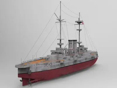HMS Goliath Battleship 3D Model 3D model