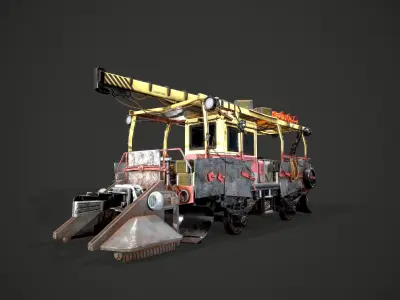 RAILCAR Low-poly 3D model