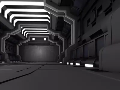 Sci Fi Corridor Room 3D model order