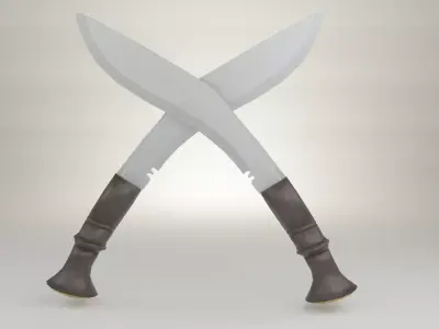 Nepali Khukuri Free low-poly 3D model