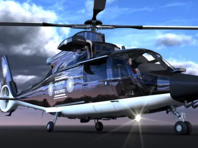 RESCUE HELICOPTER and PILOT 3D model