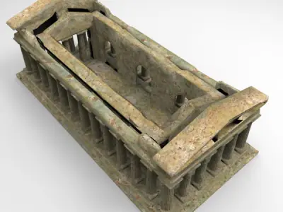 Temple for 3ds obj and fbx 3D model